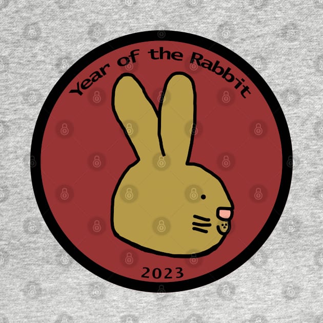 Year of the Rabbit 2023 Bunny Portrait by ellenhenryart